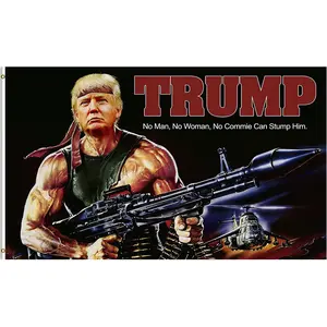 60in x 40in Tapestry Trump Flag Rocket Gun Tank Donald Trump Flags Support for President Banner Make America Great Again Rocket Launcher