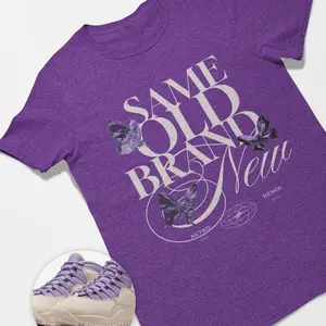 Remix Jordan 10 Hydrangeas Matching Sneaker Tee Shirt Purple