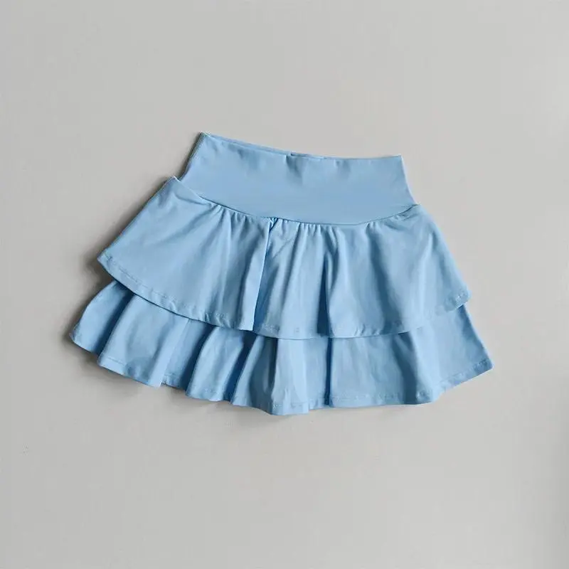 Women's Culottes Sports Fake Two-piece Quick-drying Gym Anti-exposure Tennis Cake Skirt Fitness Running Short Skirt Yoga Clothes