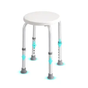 VEVOR Shower Chair for Inside Shower, Summervibes,Summervibes, Adjustable Height Shower Stool, Non-Slip Bench Bathtub Seat Stool for Elderly Disabled Adults Handicap, 300 lbs Capacity Aluminium Lightweight
