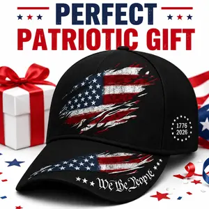 250th Anniversary Baseball Cap, We The People Graphic Hat, Adjustable Curved Brim Cap for Men Women