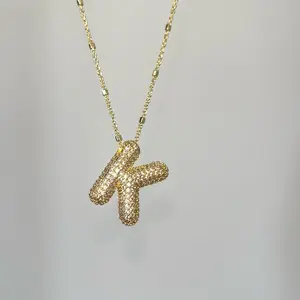 Bubble Initial Necklace