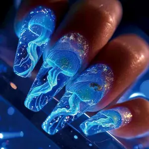 Medium Ballerina Jellyfish Nails