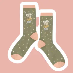 Gift-Ready "Chill the Fuck Out" Socks statement  socks Soft Womenswear