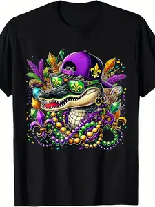 Men's  Women's Mardi Gras Alligator Costume T-Shir