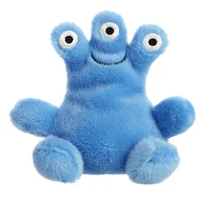 Palm Pals Adorable Zeke Monster 5 inch Blue Mini Soft Plush Collectable Stuffed Animal