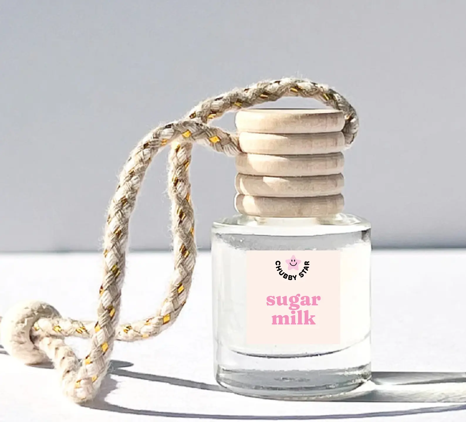 Sugar Milk Scented Car Fragrance System - Glass Bottle Scented Deodorizer, Cars Accessories for All Vehicles, Milky Vanilla Caramel Scent Diffuser, Scented Deodorizer Car Fragrance