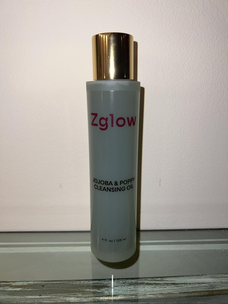 Zglow Jojoba and Poppy Cleansing Oil for All Skin Types - Gentle and Effective Makeup Remover - Comfort, Skincare