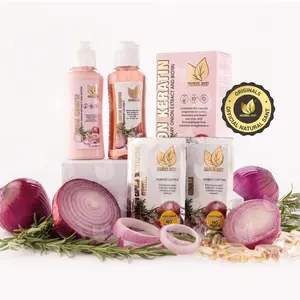 Natural Sant – Keratin & Shampoo Duo Box | Onion, Rosemary & Biotin | Anti-Frizz & Shine | Formaldehyde-Free (4.05 Fl Oz / 120 ml)