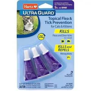 Ultraguard Topical Flea and Tick Prevention for Cats and Kittens - Three Monthly Treatments