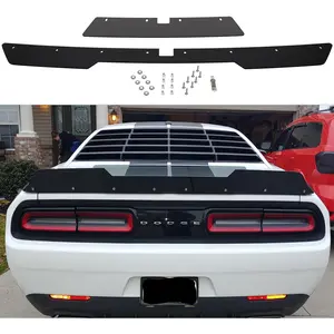 Rear Wickerbill Spoiler for Dodge Challenger 2015-2023 SRT RT Hellcat Scat Pack w Backup Camera, 2 Pieces Add-on Type Wicker Bill Spoiler Vehicle