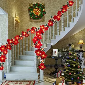 Large LED Light String Decoration for Stairs, Perfect for Halloween Christmas Party Wedding Valentine's Day Proposal Scene Setup, Home Decor Ornaments
