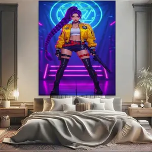 1pc K-pop Girl Group "Purumi" - K-pop girl group print tapestry, peach-colored velvet tapestry, decorative tapestry, for dormitory,family bedroom, room decoration, wall decoration. A unique gift idea,a great gift for friends or family. cool stuff for room