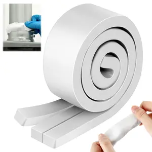 Moldable  Putty, Non Hardening Multi Purpose Duct Seal Compound for Metal, Glass, , Ceramic, Crafts, Heat Resistant and , 1.5 ft x 1 in(White,Pre-Cut Strips)