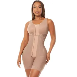 Women's Corset Bodyshaper High Compression Garment Abdomen Control Double Bodysuit Waist Trainer Open Bust Shapewear