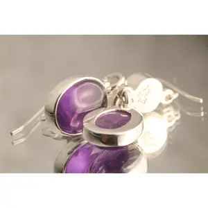 Mystical Balance - Amethyst and Cultured Pearl 925 Silver Earrings