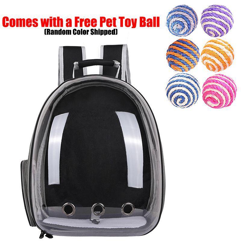 Cat Backpack, Airline Approved Bubble Carrying Bag for Small Medium Dogs Cats, Space Capsule Pet Carrier Dog Hiking Backpack Travel Carrier and Padded Straps Mochila para Gatos transportadora mascotas (Black)