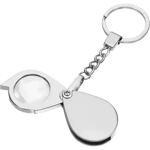 Household daily necessities 30X Jewelers Loupe Small Pocket Magnifying Glass Folding Magnifier Glass Keychain Foldable Reading Magnifier Mini Magnification Loupe for Jewelers Gems Diamonds Coins Stamps Antiques