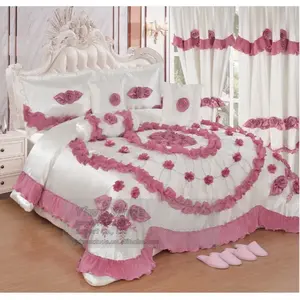 10pc Set Wedding Comforter King Size 251026 - Includes 10 Pieces for Comfortable Home Decor All-Season Bedding Soft Hypoallergenic Material