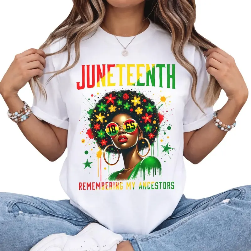 Juneteenth Remembering My Ancestors 1865 African American Heritage Graphic T-Shirt