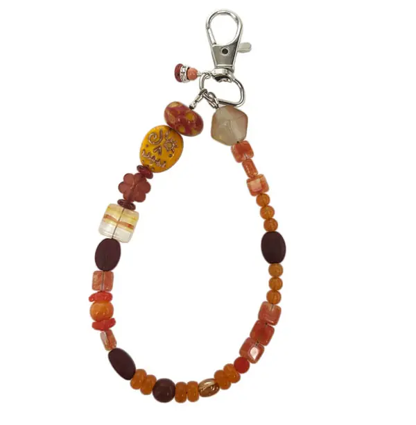 Halloween is here celebrate with this Beaded Keychain Wristlet Key Ring Bracelet Cute Car Key Chain Holder for Women Girls, Unisex