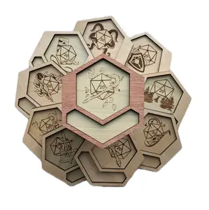 Sorcerer Character Class Dice Tray | Wizard | Druid | Tabletop Gaming Wooden Drink Coaster | Unique RPG Player Gift | Pathfinder | DM