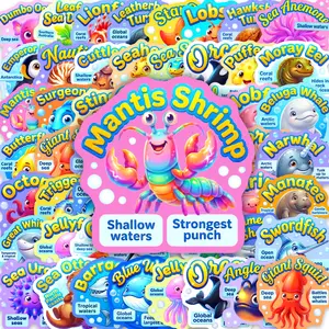 50pcs Fun Underwater World Stickers, Office Supplies and Notebook Accessories, Suitable for Scrapbooks, Diaries, Laptops, Water Bottles, Cars, Etc., Based on A Design Inspired By Faith.