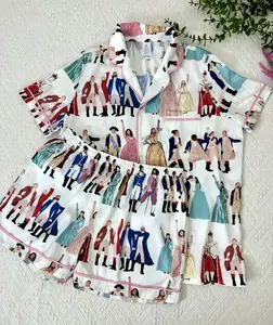 Hamilton Musical Silky Pajamas Set, Broadway Musical Satin Pajama Set for Women Kids, Theatre Lover Gift, Hamilton Fan Gift