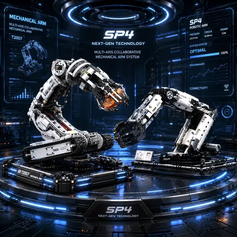 1000+ PCS RC & APP Programmable Robotic Arm STEM Building Blocks Kit, Technic Mechanical Claw with Precision Grabbing, Unisex 12+ STEM Kit for Open Ended Play, Teen Boy Gift, Toys for Boys for Learning Together, Engineering Coding Desktop Gadget