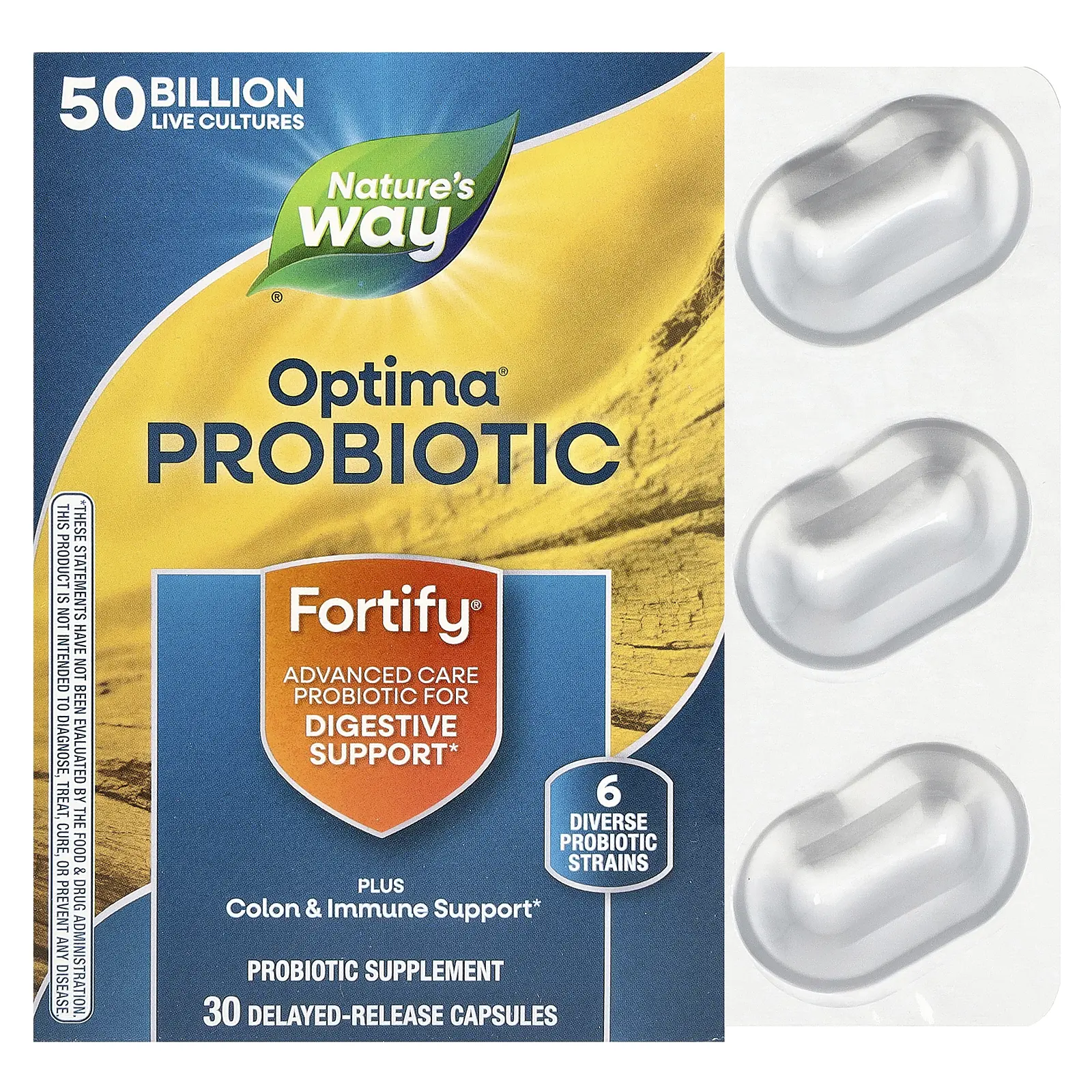 Nature's Way Optima® Probiotic, Fortify®, 30 Delayed-Release Capsules