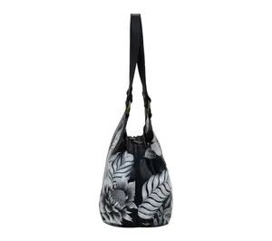 Anushcka Painted Leather Triple Compartment Large Satchel