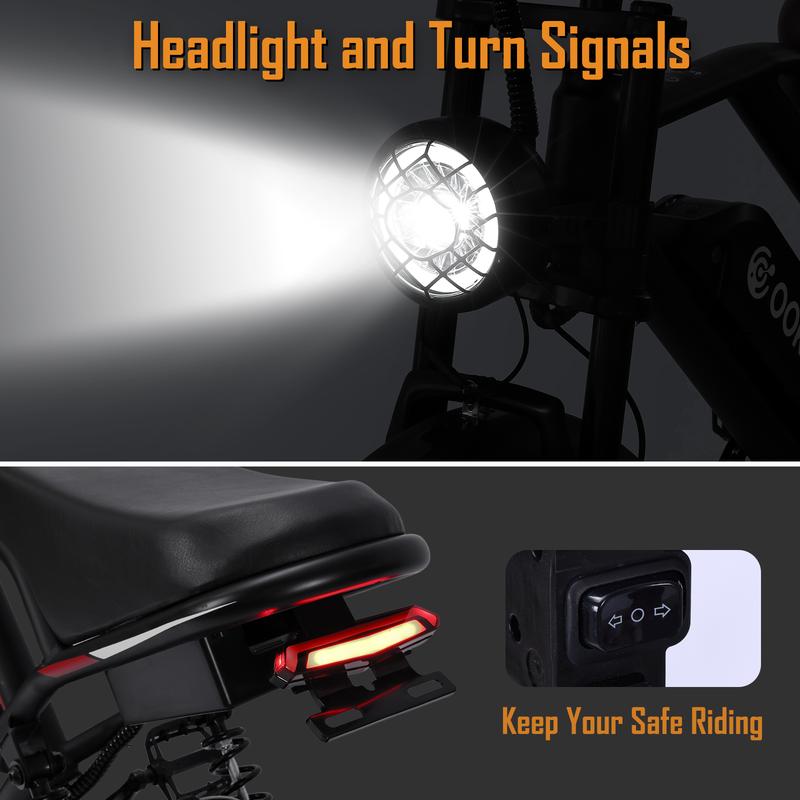 Smart Peak 1500W Ebike 48V 17.5Ah Removable Battery 31MPH 20" Fat Tire Dual Shock Absorber Adults Electric Bike for Mountains Snow Sand Road Folding High-Powered E-Bike electric  bicycles