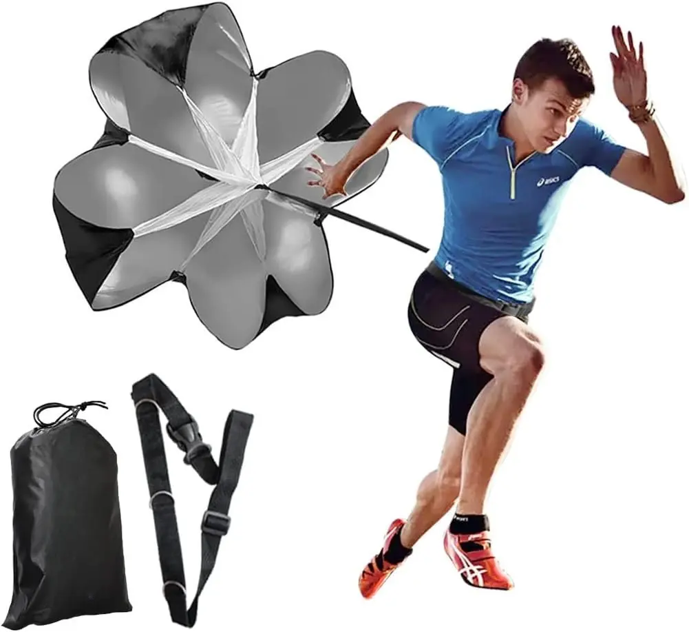 Bfsmile Running Speed  56" Parachute with Adjustable Strap, Free Carry Bag. Speed Chute Resistance Running Parachute for  Youth and Adults