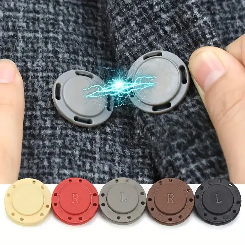 Magnetic Buttons for Cloths, Concealed & Durable Snaps, Ideal for Sewing, DIY Crafting & Repair Projects, Easy-To-Use Fasteners