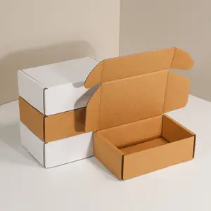 10pcs Corrugated Mailer Boxes 13.2x8.2x4.2cm Optional Eco-Friendly Packaging for Small Businesses Retail Gifts Crafts Postal Boxes
