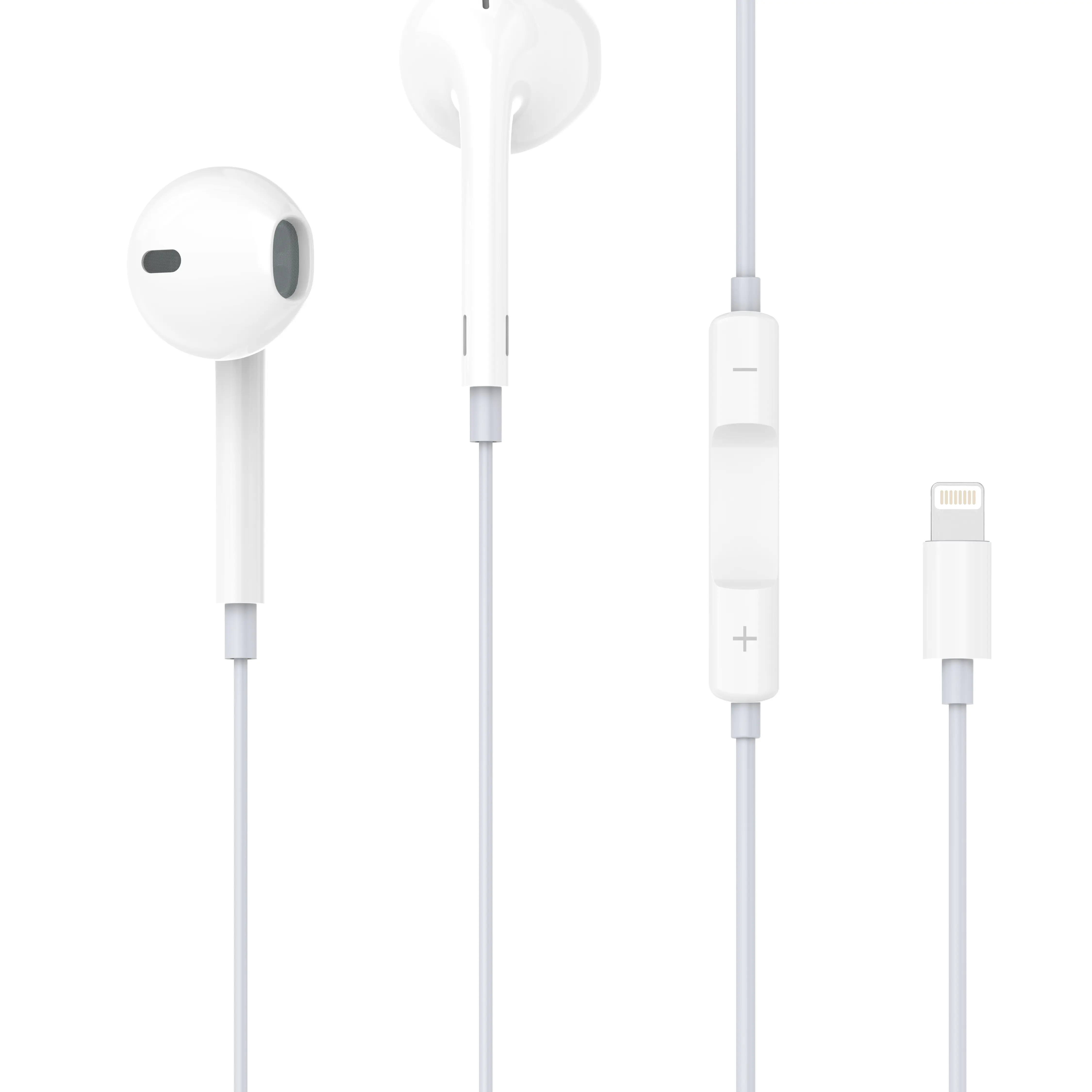 Comfortable In-Ear Wired Stereo Audio Earbud Headset - Lightning Compatible for Phones & Electronics Devices, In-Ear Wired Keeps Music Close