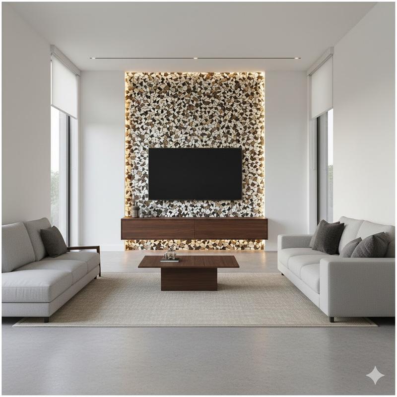 MOCHA 12"x12" Interlocking Marble