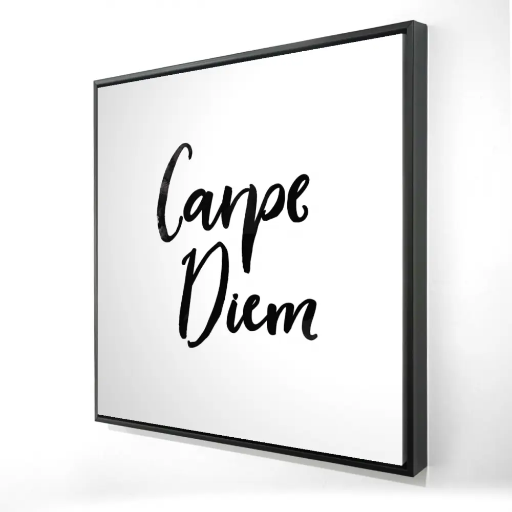 Begin Home Decor 2081-2424-QU17 24 x 24 in. Carpe Diem Minimalist Quote Framed Canvas - Motivational Decor