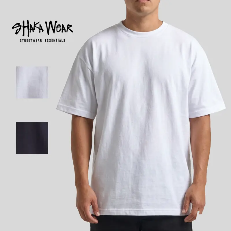 Shaka Wear Men's 6.0 oz Active Short Sleeve T-Shirt - 100% USA Cotton Knit, Classic Fit, Soft Crew Neck, Solid, All Seasons, Athletic, Cold Wash & Machine Washable, Airflow Yarn