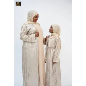 Hyran Mother Daughter 4-Piece Abaya Set for Women's Fashion