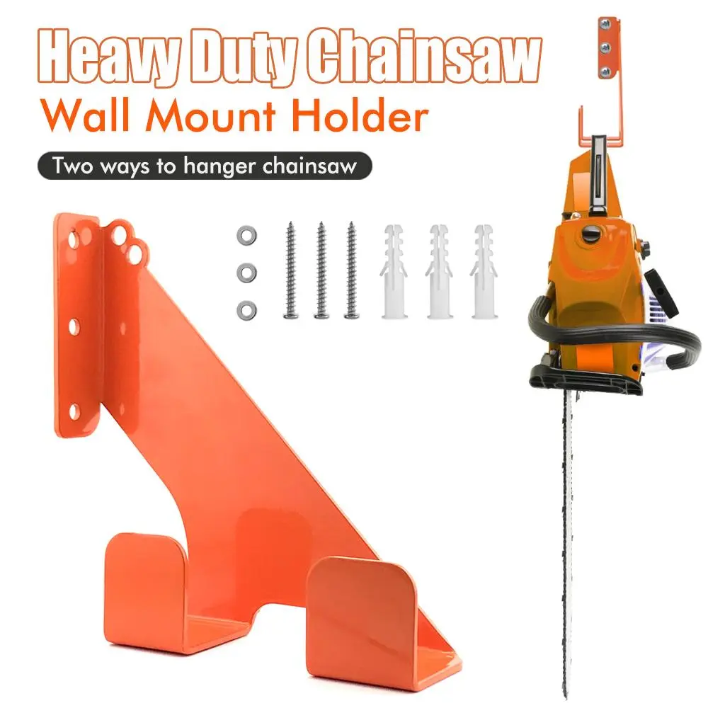 Chainsaw Holder, Heavy Duty Wall Mounted Chainsaw Holder, Chainsaw Storage Rack, Chain Saw Hanger for Garage Organization, Garage Tool Storage
