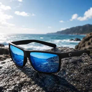 Costa Del Mar Rinconcito Polarized Sunglasses For Men, UV400 – Blue Lens Sport Glasses, Costa Glasses For Men, Dustproof, Windproof, Anti-Blue Light, Anti-UV, Gifts For Him