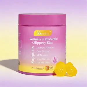 Her Juicy High Absorption Women's Probiotic Vitality Glow Hawaiian Pineapple Gummies 60ct - Sour Gummy Bites | Balance for Intimate Wellness-Packed Chewy Feminine Health Supplement Edible Candies