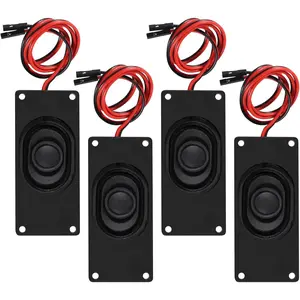 4pcs Mini Speaker - 3W 4Ohm, Loudspeaker with Dupont Interface for Arduino & Small Projects