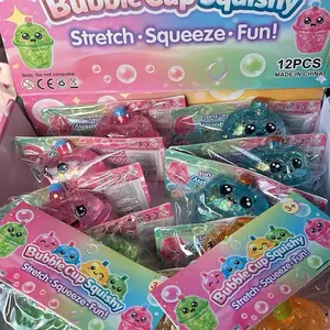 Boba Squishy Toy, Soft Stress Relief Fidget Toy for Kids