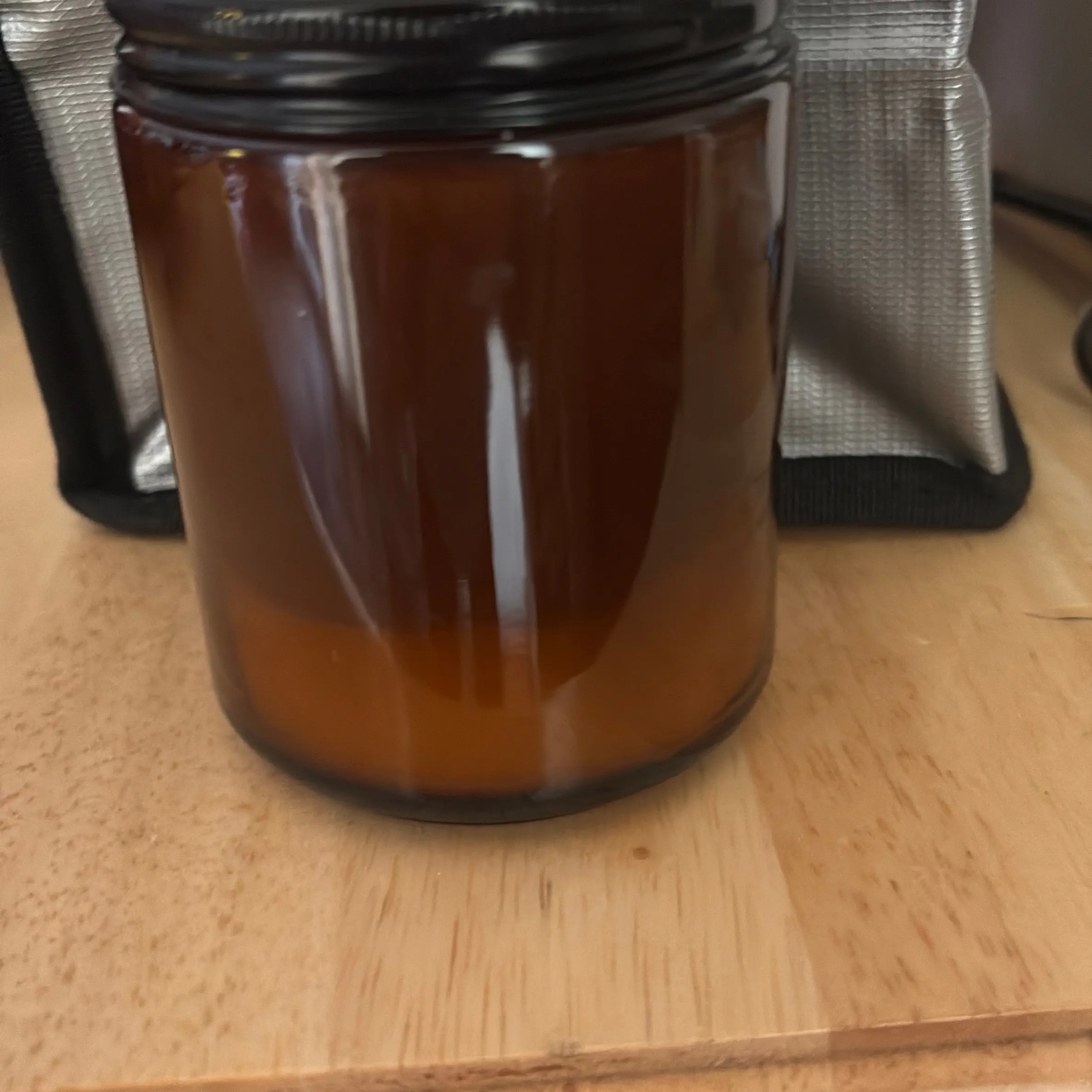Glass jar candle scented DR pepper