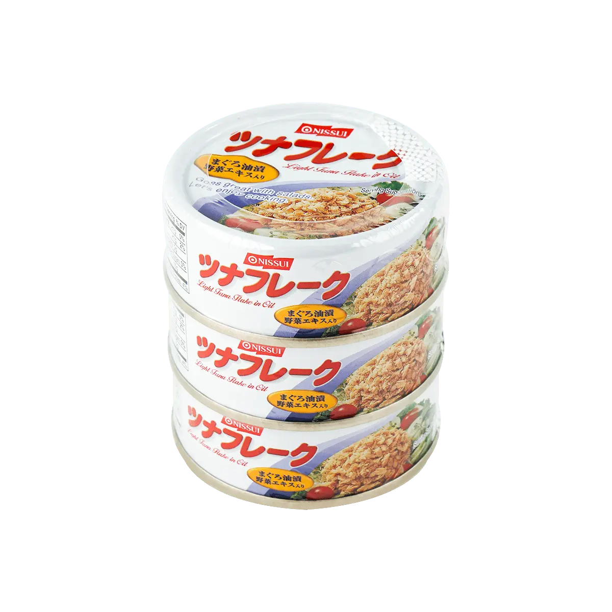NISSUI Japanese Tuna Canned Fish 3-Pack 240g | High Protein for Salads Sandwiches Sushi