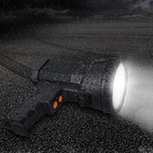 Unisex Rechargeable Handheld LED Spotlight, Super Bright Searchlight with Side Light Bar, Waterproof Portable Flashlight, 6 Modes, Long-Lasting Torch for Hunting/Fishing, Outdoor Tasks & Emergency, Utility Torch