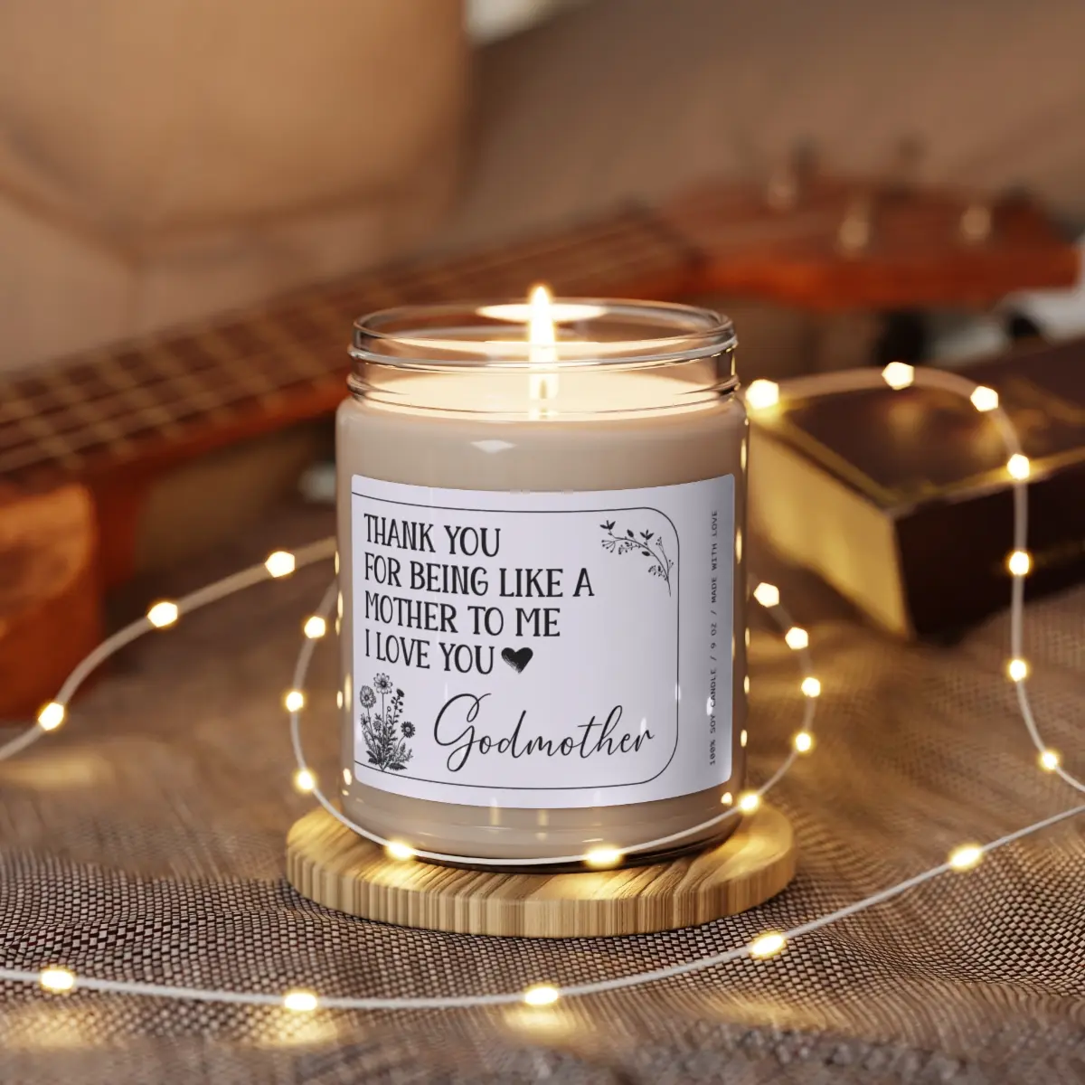 Godmother candle, Mother's Day Gift to Godmother, Gift for Godmother, Godmother's Gift, Candle Gift Idea,Godmother Soy Candle,Godmother Gift