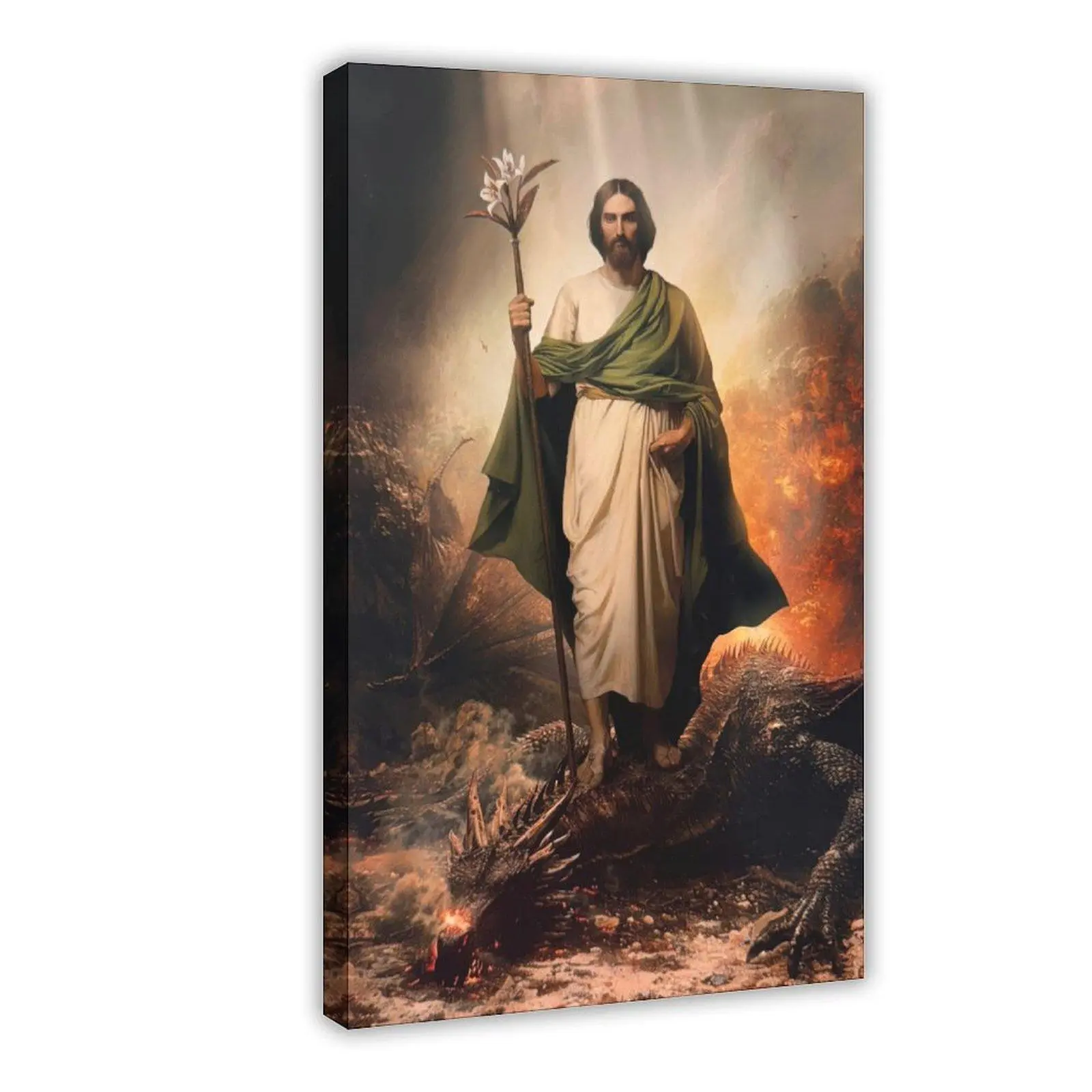 St Joseph Terror of Demons Poster Print - Catholic Artwork, Wall Decor, Ideal Catholic Gift for Home Spaces